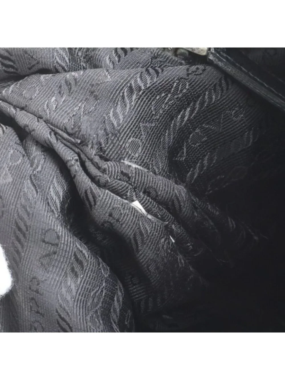 ★SOLD★ Prada Tessuto Nylon Triangle Logo Leather Shoulder Bag Crossbody - Picture 8 of 10